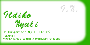 ildiko nyuli business card
